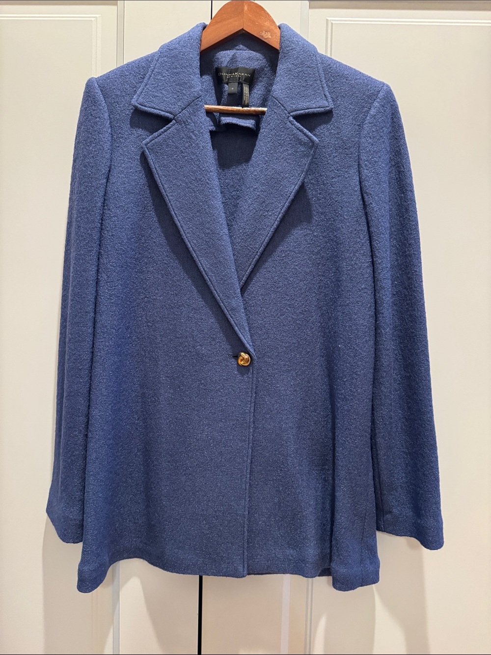 Donna Karan Purply-Blue Single-Button Blazer